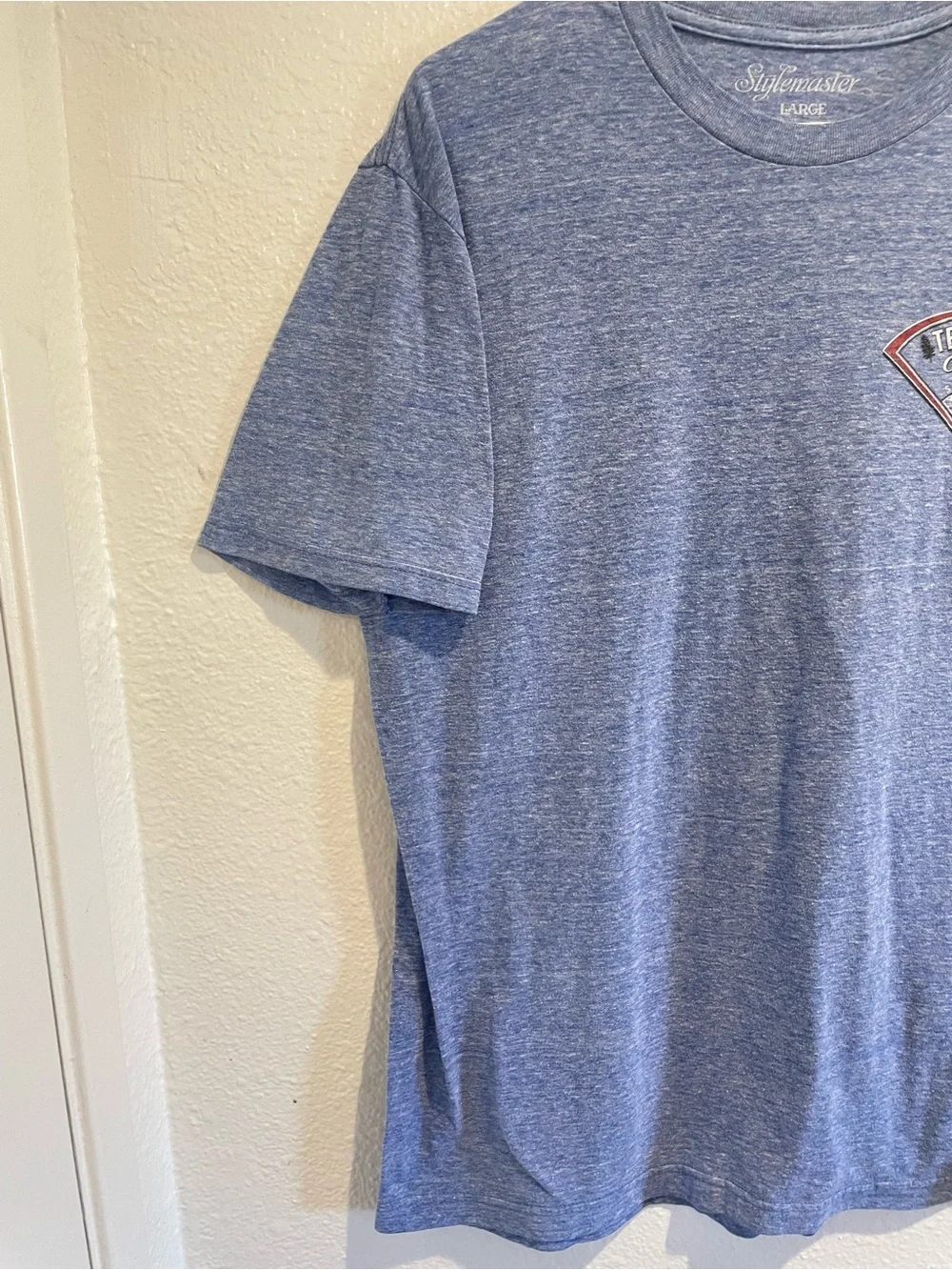 Stylemaster Telluride Colorado Mountain Ski Graphic Blue T Shirt Men Large